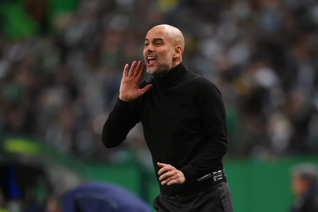 Guardiola enfrentando o Sporting, de Amorim, na Champions League. (Photo by Mike Hewitt/Getty Image