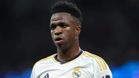 Vini Jr, atacante do Real Madrid, considera uma saída, segundo portal. Foto: (Photo by Gonzalo Arroyo Moreno/Getty Images)