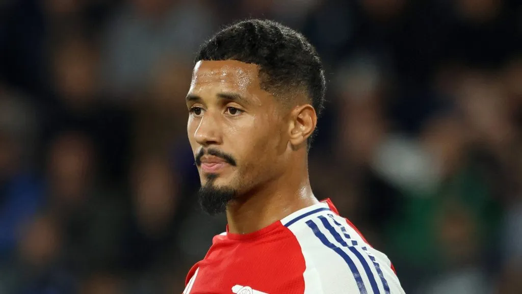 WILLIAM SALIBA, Arsenal, Liga dos Campeões, 2024-25, Atalanta vs Arsenal 0-0. (Foto: IMAGO / Buzzi)