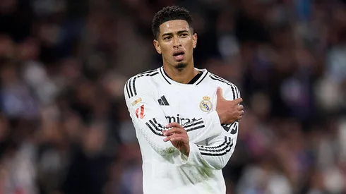 Bellingham lamenta durante a partida entre Real Madrid e Barcelona, no dia 27 de outubro de 2024. (ZUMA Press, Inc. / Alamy Stock Photo)