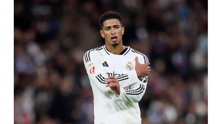 Bellingham lamenta durante a partida entre Real Madrid e Barcelona, no dia 27 de outubro de 2024. (ZUMA Press, Inc. / Alamy Stock Photo)