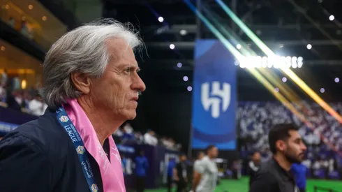 RIYADH, SAUDI ARABIA - OCTOBER 26: Jorge Jesus coach of Al Hilal looks on during the Saudi Pro League match between Al Hilal and Al Taawoun at Kingdom Arena on October 26, 2024 in Riyadh, Saudi Arabia. (Photo by Yasser Bakhsh/Getty Images)