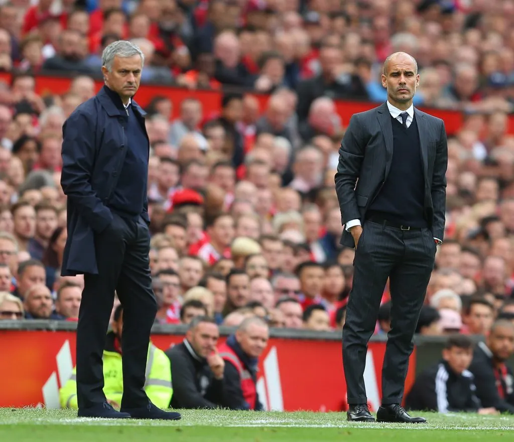 Mourinho e Guardiola em disputa na Premier League. Foto: IMAGO / Sportimage.