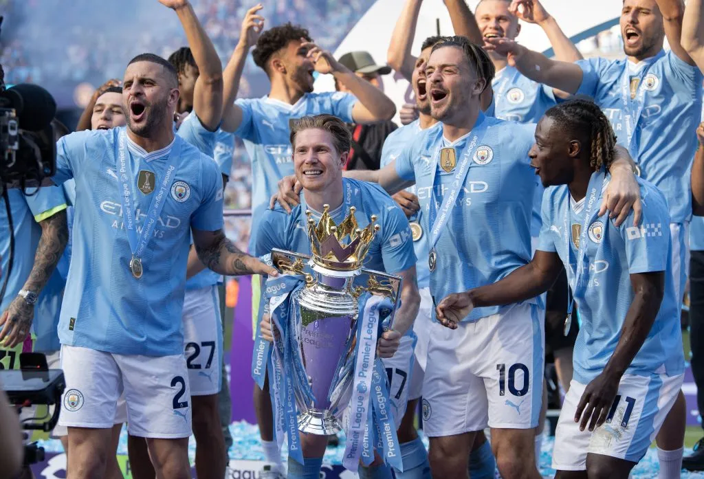 Walker, De Bruyne, Grealish e Doku, pelo Manchester City. Diretoria entende que o planejamento não foi feito da melhor forma, segundo portal. foto: IMAGO/ Visionhaus