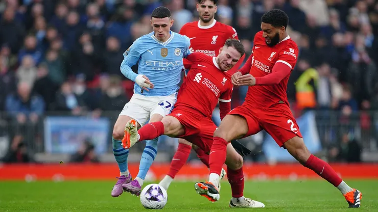 Liverpool em partida contra o Manchester CIty