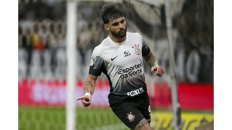 Yuri Alberto após marcar gol com a camisa do Corinthians - (Photo by Ricardo Moreira/Getty Images)