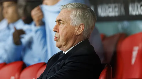 Carlo Ancelotti em partida pelo Real Madrid