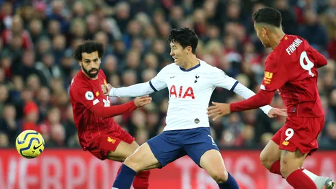 Mohamed Salah e Son em partida