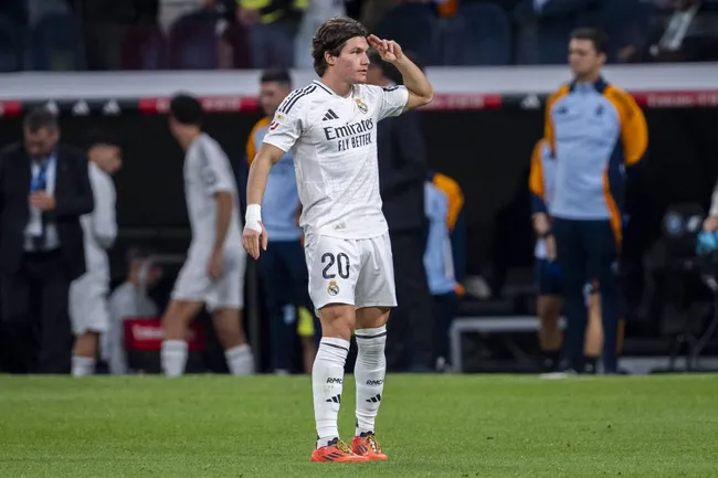 Fran García pelo Real Madrid contra o Alavés. Foto: Imago