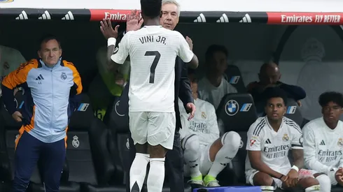 Ancelotti e Vini Jr vão se reencontrar na Seleção Brasileira. Foto: Gonzalo Arroyo Moreno/Getty Images