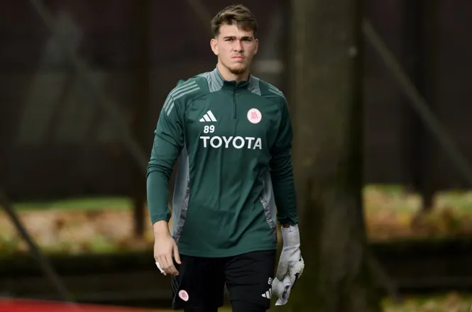 Renato Marin durante sessão de treinos da Roma. Foto: Imago