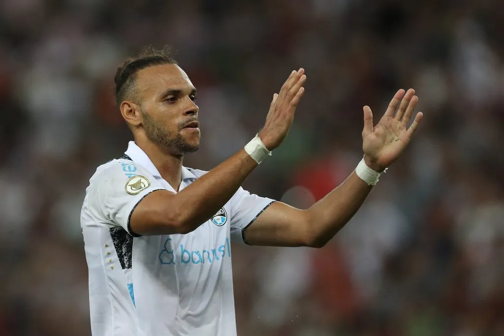 Braithwaite em campo pelo Grêmio (Photo by Wagner Meier/Getty Images)