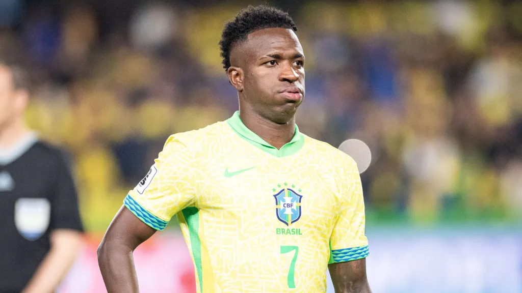 Vinicius Júnior em partida pela Seleção Brasileira (Foto: IMAGO / TheNews2)