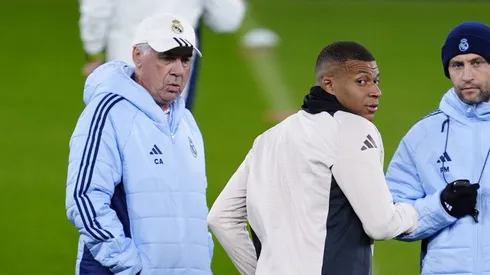 Treino do Real Madrid com Ancelotti e Mbappé