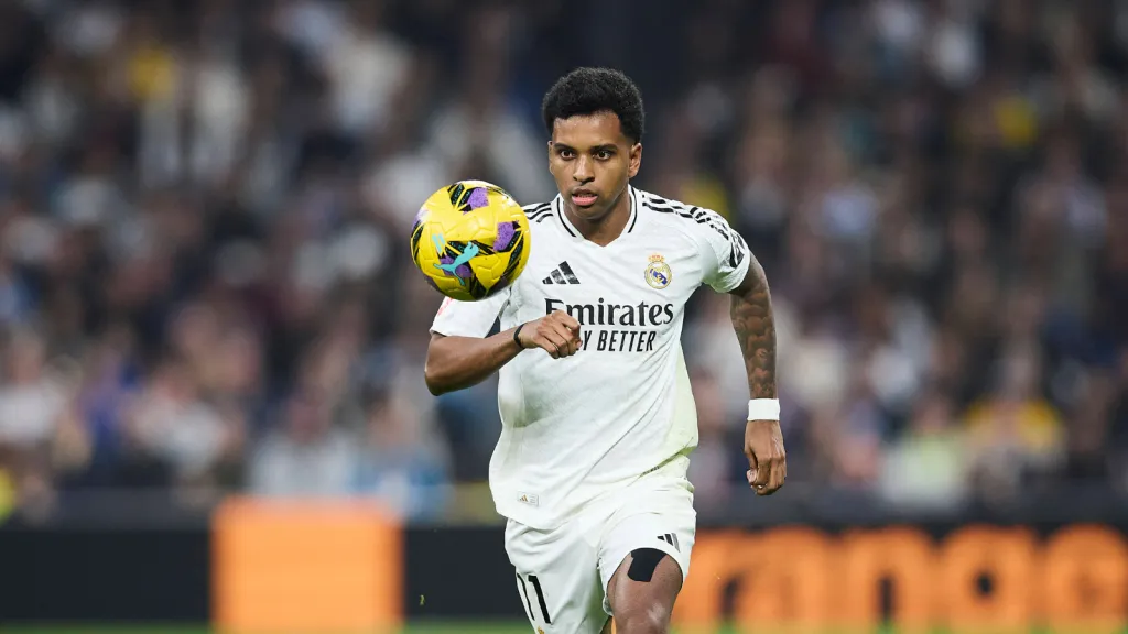 Rodrygo durante partida do Real Madrid contra o Getafe (Foto: IMAGO / DeFodi Images)