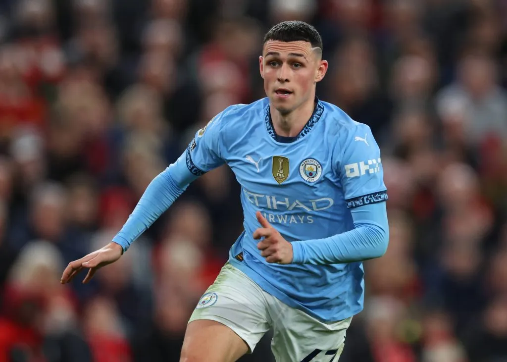 Phil Foden pode retornar no Manchester City contra a Juventus, pela Champions. Foto: IMAGO /&nbsp;Sportimage