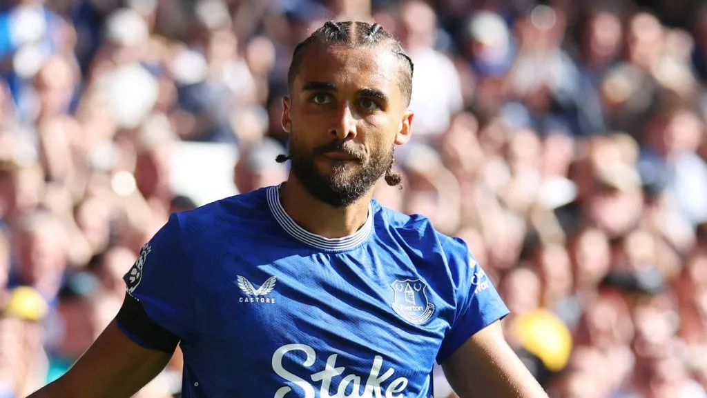 Dominic Calvert-Lewin, do Everton, celebra o gol marcado durante a partida da Premier League em Goodison Park, Liverpool. (Foto: IMAGO / Sportimage)