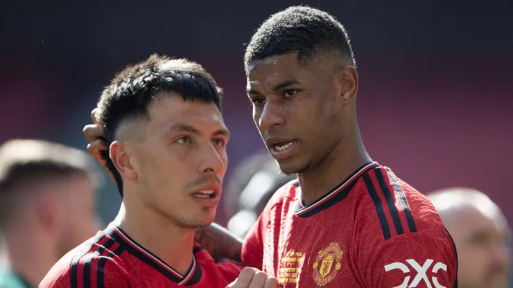 Lisandro Martínez e Rashford, do Manchester United, podem sair. foto: IMAGO / Visionhaus