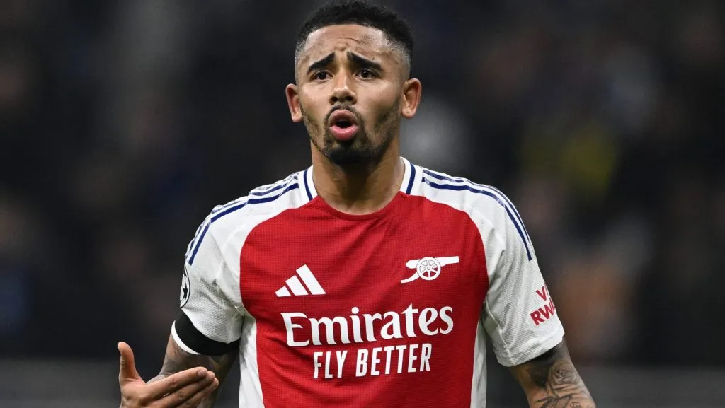 Gabriel Jesus durante partida pelo Arsenal