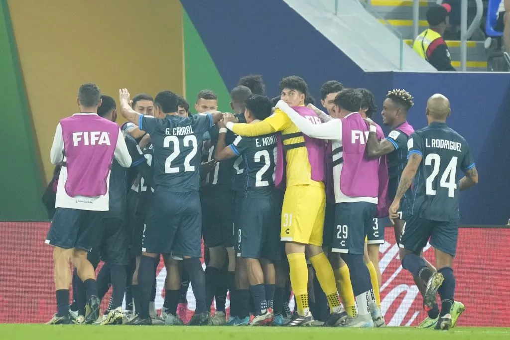 Jogadores do Pachuca comemoram gol marcado contra o Botafogo. Foto: IMAGO / NurPhoto.