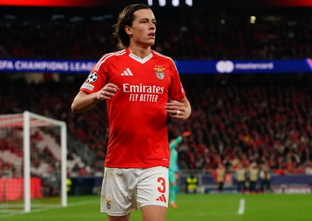 Álvaro Carreras, atleta do Benfica vem atraindo gigantes clubes (Photo by Gualter Fatia/Getty Images)