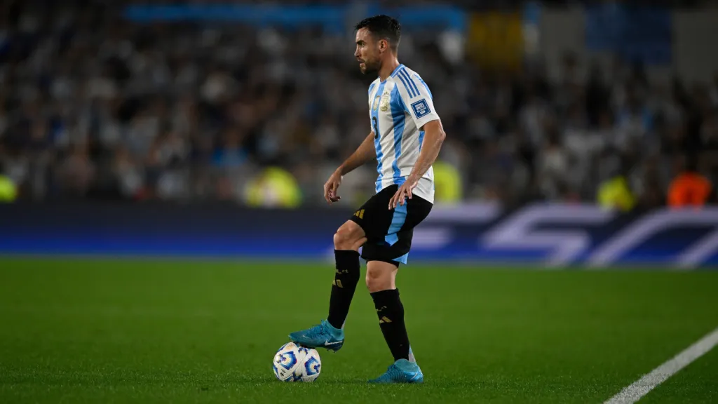 Nicolás Tagliafico pela Seleção da Argentina (Foto: IMAGO / Sebastian Frej)