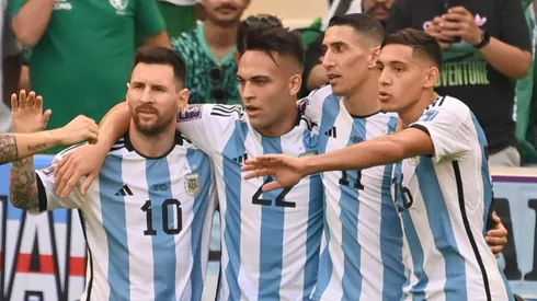 Jogadores da Argentina na Copa do Mundo 2022.