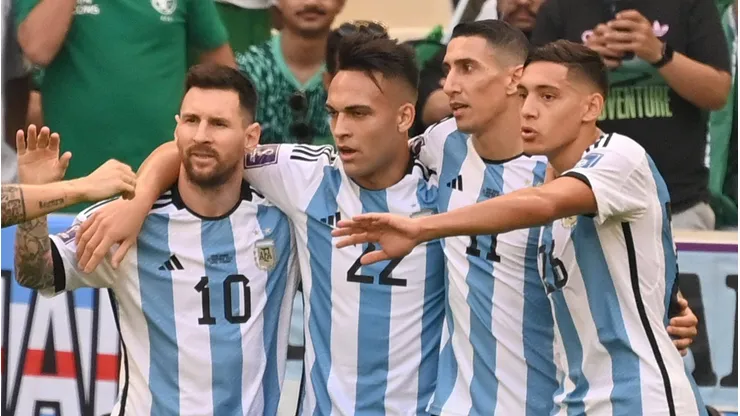 Jogadores da Argentina na Copa do Mundo 2022.