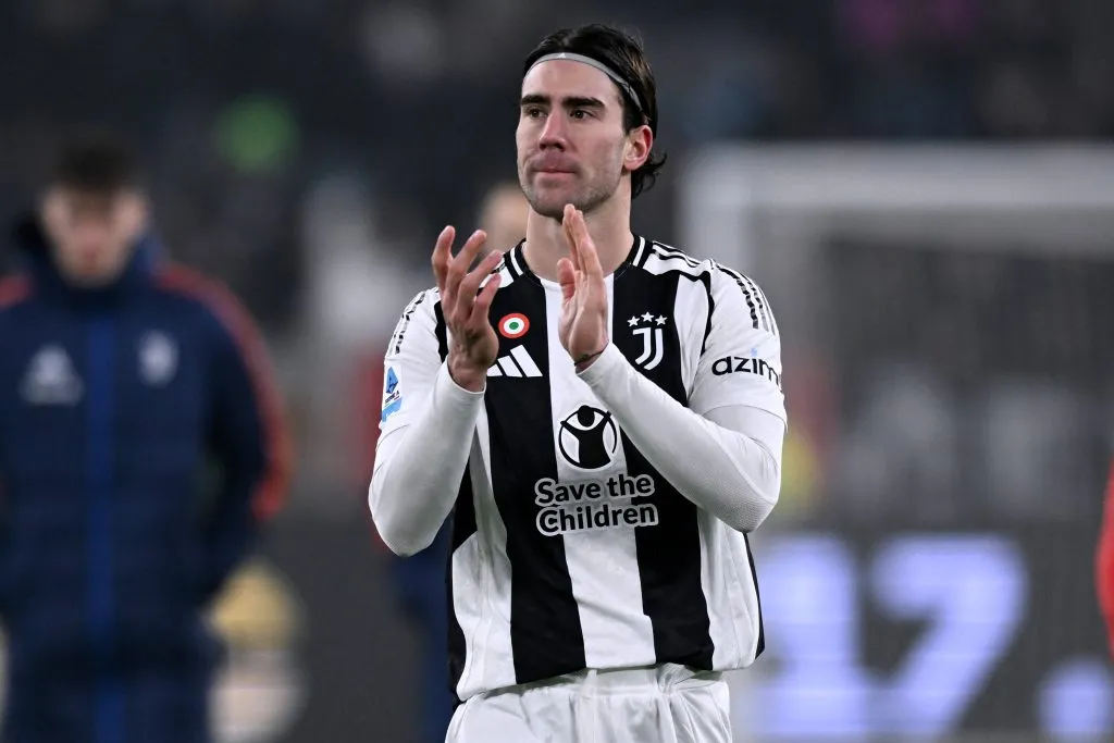 Vlahovic, da Juventus, é o alvo do Arsenal. Foto: IMAGO /&nbsp;Gribaudi/ImagePhoto