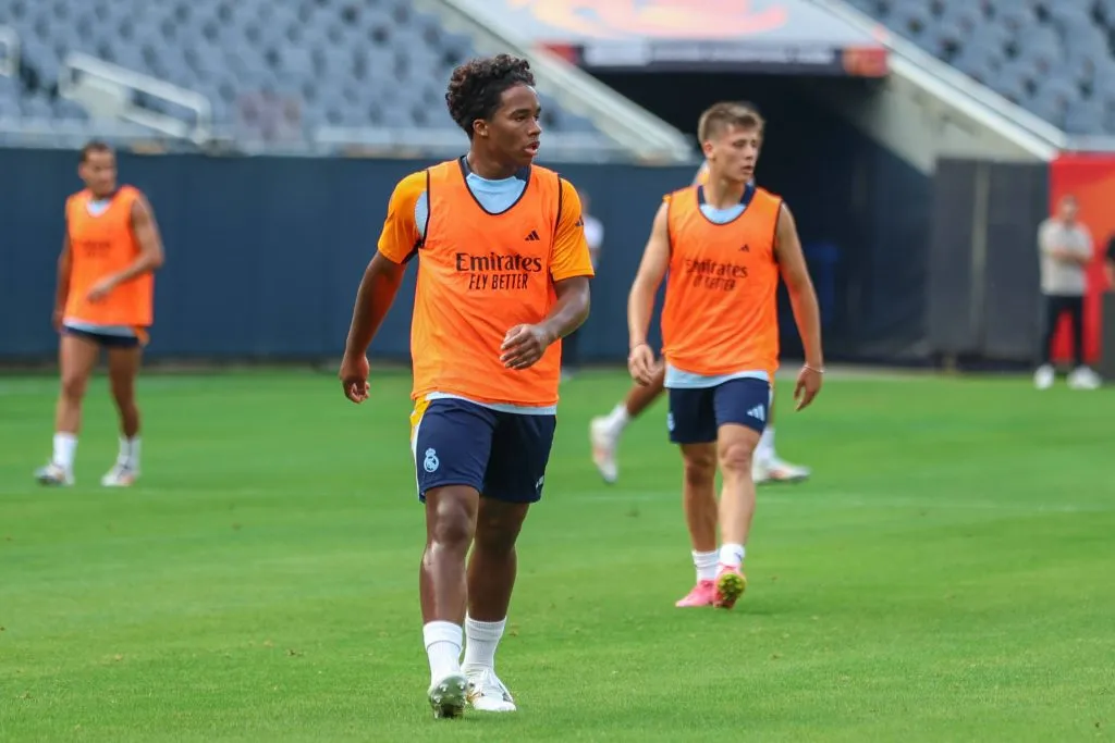 Arda Guler e Endrick, alvos do Borussia Dortmund, pelo Real Madrid. Foto: Imago