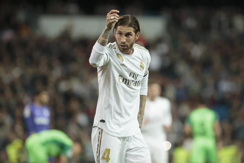 Sergio Ramos em ação com a camisa do Real Madrid. Foto: IMAGO / Guillermo Martinez.