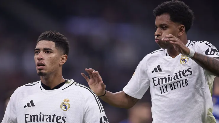 Bellingham e Rodrygo pelo Real Madrid. Foto: IMAGO / SOPA Images