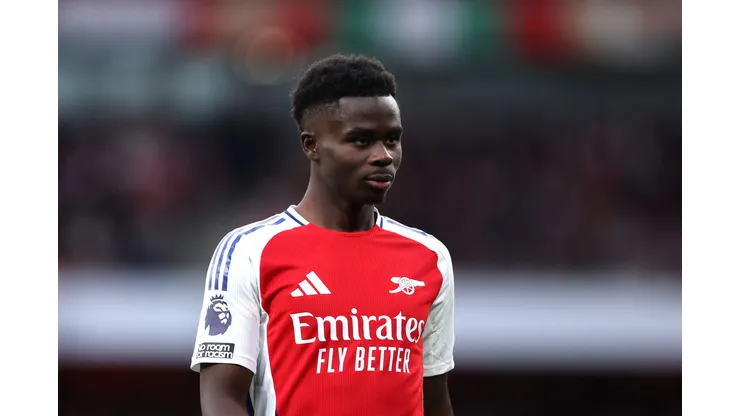 Saka é destaque do Arsenal -(Photo by Alex Pantling/Getty Images)