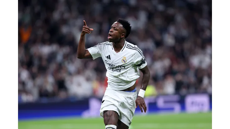 Vini Jr. comemora gol durante partida pelo Real Madrid - Foto: Imago