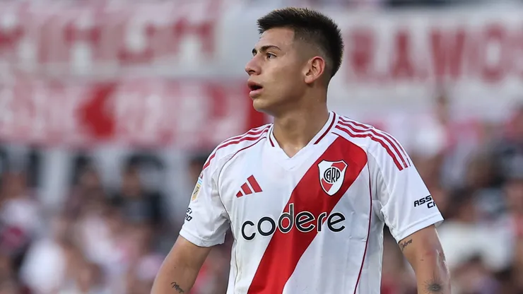Claudio Echeverri em jogo emprestado ao River Plate. Foto: IMAGO / PHOTOxPHOTO