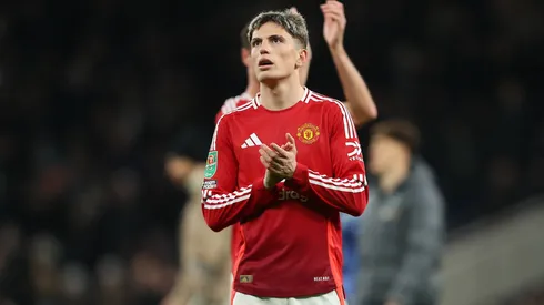 Alejandro Garnacho durante jogo do Manchester United