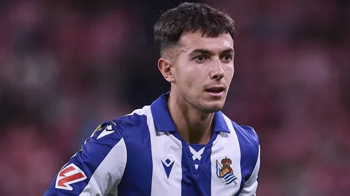 Martin Zubimendi com a camisa da Real Sociedad.