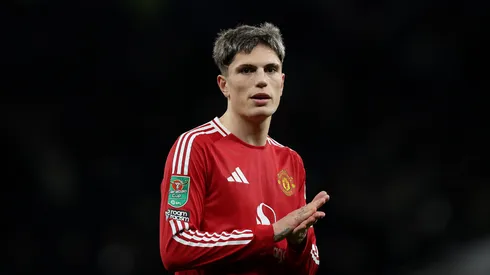 Alejandro Garnacho em jogo contra o Tottenham