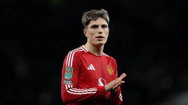 Alejandro Garnacho em jogo contra o Tottenham