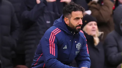 Ruben Amorim em jogo do Manchester United