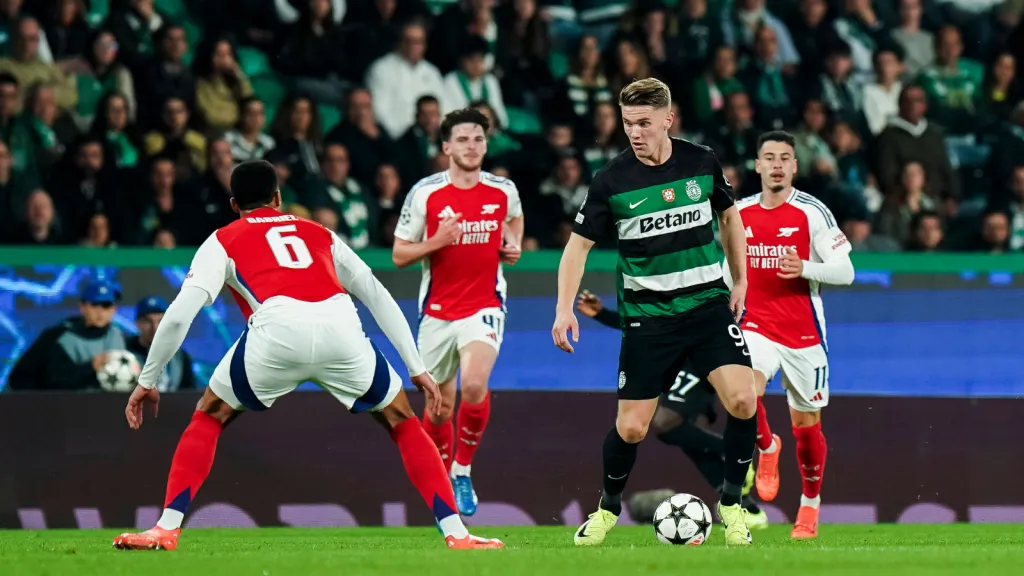 Viktor Gyökeres em partida do Sporting x Arsenal (Foto: IMAGO / Bildbyran)