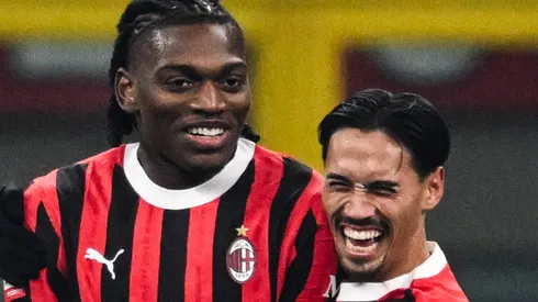 Rafael Leão e Tijjani Reijnders pelo Milan. O último é alvo do Manchester City. Foto: IMAGO / IPA Sport