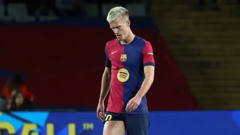 Dani Olmo durante partida pelo Barcelona