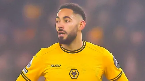 Matheus Cunha durante jogo do Wolverhampton