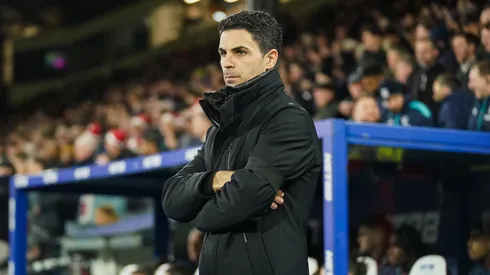 Mikel Arteta durante jogo da Premier League