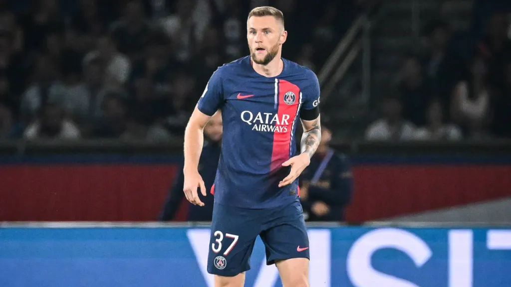 Milan Skriniar em partida pelo PSG (FOTO: IMAGO / ZUMA Press Wire)