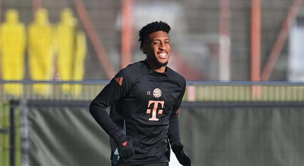 Coman durante um treinamento do Bayern de Munique (IMAGO / Sven Simon)