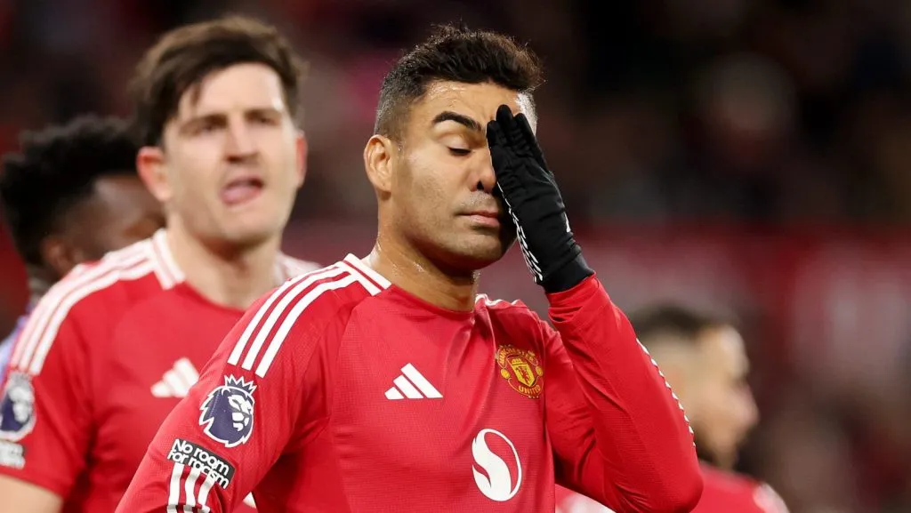 Casemiro em ação pelo Manchester United.