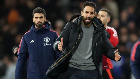 Ruben Amorim não consegue ganhar elenco do Manchester United. Foto: Richard Pelham/Getty Images