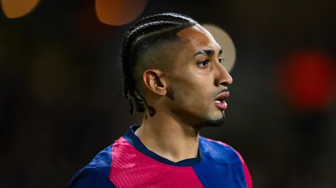 Raphinha em partida pelo Barcelona